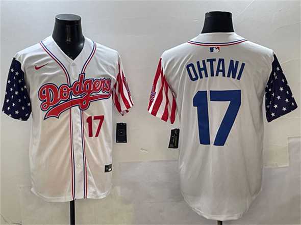Mens Los Angeles Dodgers #17 Shohei Ohtani White Limited Stitched Jersey